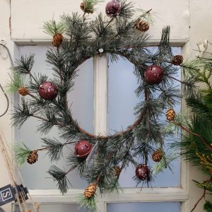 christmas-wreath-16-bells-pine-cones-evergreen-artificial-holly-days-nursery-garden-center-landscaping